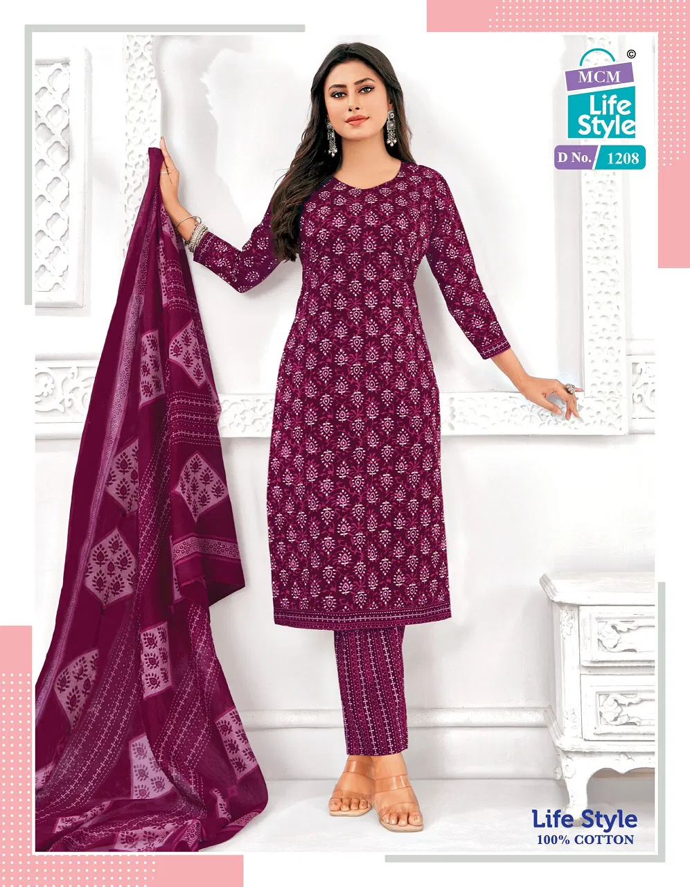 Lifestyle Vol 12 By Mcm Printed Cotton Kurti With Bottom Dupatta Exporters In India